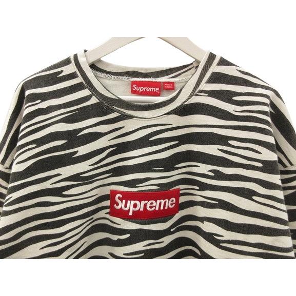 Supreme 22aw Box Logo Crewneck Zebra ゼブラ Supreme Box Logo Crewneck (FW22) Zebra Men's - FW22 - US