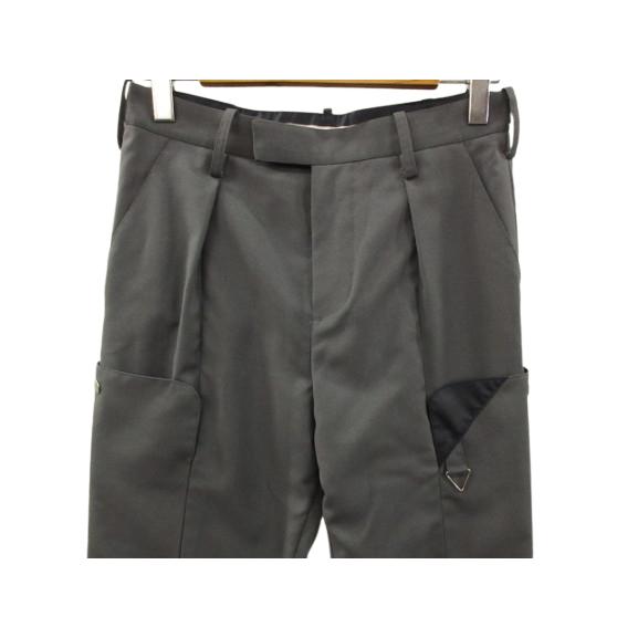 Tamme タム 22SS S.S SLACKS 22S0016 スラックス タックパンツ 2 グレー ボトムス メンズ