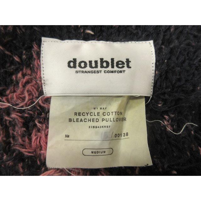 ダブレット doublet RECYCLE COTTON BLEACHED PULLOVER コットンニット 