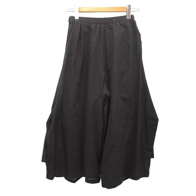 センソユニコ慈雨アシンメトリーワイドパンツ黒