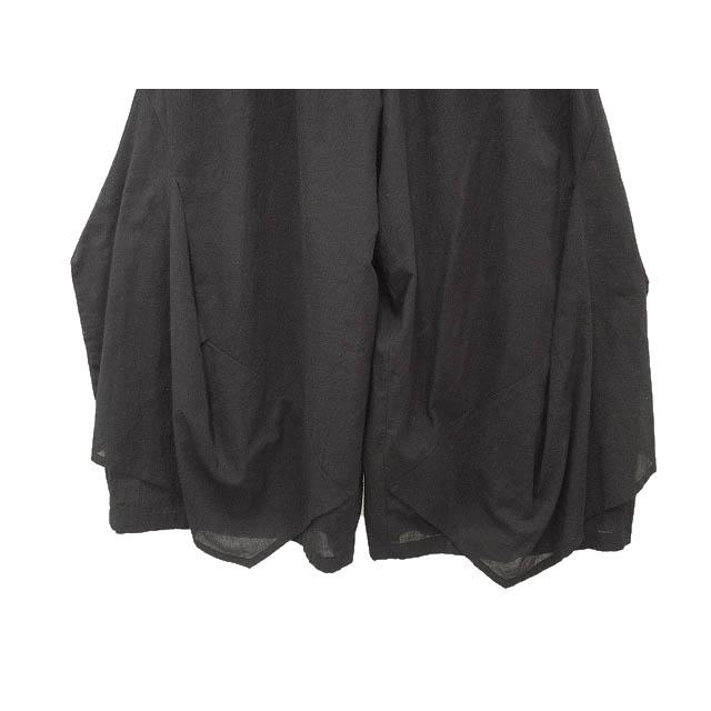 センソユニコ慈雨アシンメトリーワイドパンツ黒