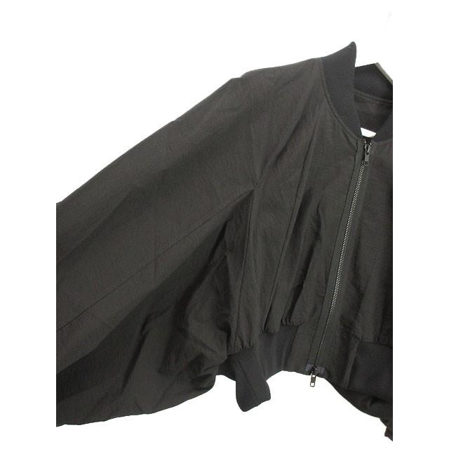 【中古】ジウ 慈雨 x divka クロップド ブルゾン 2024SS ブラック 黒 40 ジャケット センソユニコ 上着 アウター ジウ 慈雨 x divka クロップド ブルゾン 2024SS ブラック 黒 40