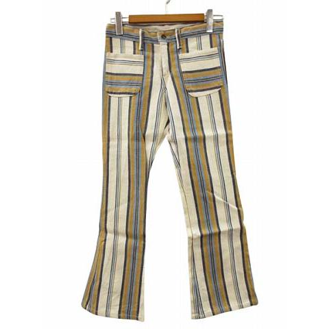 【vintage】希少70s~TALONジップマルチカラーストライプフレアパンツ vintage】希少70s~TALONジップマルチカラーストライプフレア