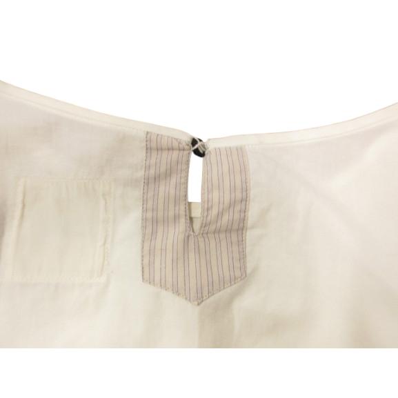 other - マガリ MAGALI シルク混 半袖 ブラウス 白 ホワイト カットソー マガリ MAGALI シルク混 半袖 ブラウス 白 ホワイト カットソー