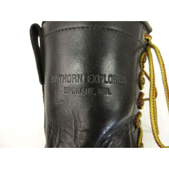 試着交換OK！HATHORNハソーン　70s-80s?Vintage 品　レザーブーツ　size11D〈黒/BLACK/ブラック〉レースアップ編み上げ　ホワイツ　　boots　/ men's 管No.WS5 試着交換OK！HATHORNハソーン 70s-80s?Vintage 品 レザーブーツ
