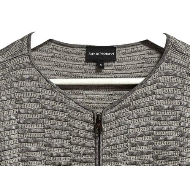 EMPORIO ARMANI エンポリオアルマーニ ノーカラー ジャケット 