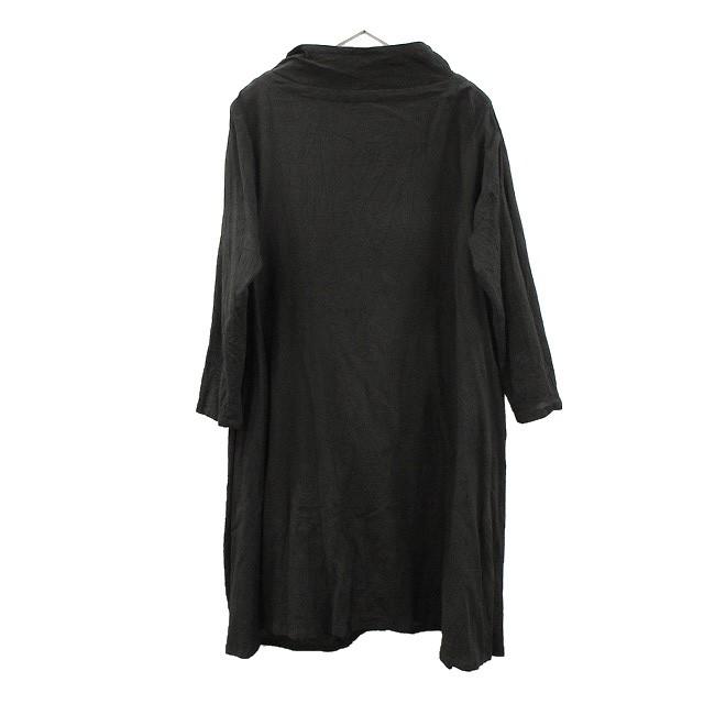 【美品】慈雨 ジウ センソユニコ　チュニックワンピース　40　L 変形　ブラック ジウ 慈雨 センソユニコ 変形 ワンピース チュニック 40 ブラック 黒