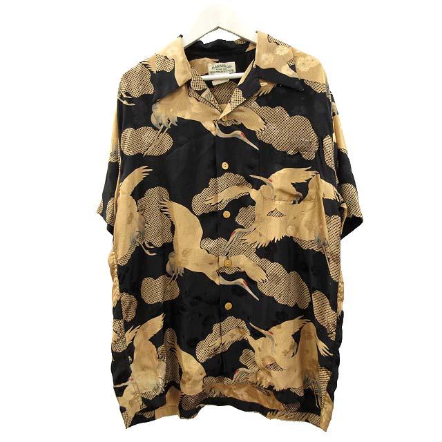 マカナレイ（MAKANALEI） アロハシャツ 和柄 鶴 マカナレイ] アロハ