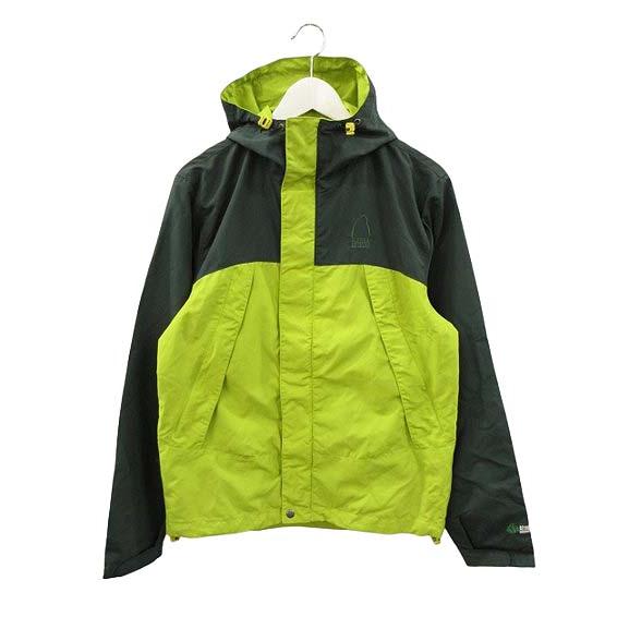 シェラデザイン SIERRA DESIGNS ナイロン ジャケット S 黄緑 ジップ 