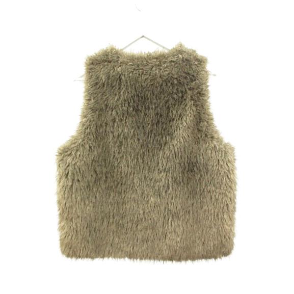 ドゥドゥ DOUDOU 24AW フェイクカシミヤファーベスト グレー系 F
