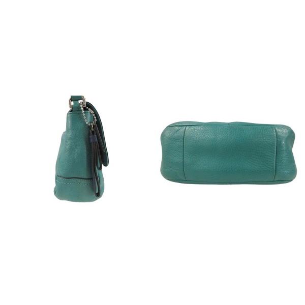 COACH（コーチ） レザーショルダーバッグ F23663 グリーン系 本革 斜め