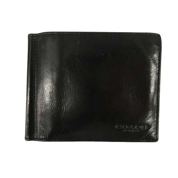 【中古】コーチ COACH ボックスド ビルフォールド ウォレット・マネー クリップ CJ885B 2つ折り 財布 レザー 本革 COACH（コーチ） ボックスド ビルフォールド ウォレット・マネー