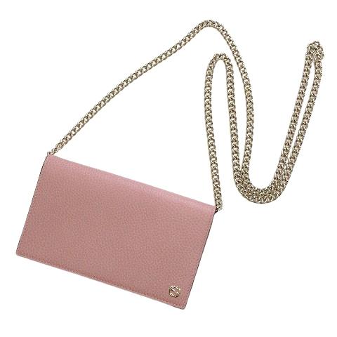 GUCCI（グッチ） インターロッキングG チェーンウォレット ピンク系