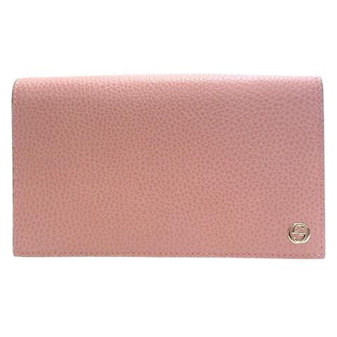 GUCCI（グッチ） インターロッキングG チェーンウォレット ピンク系