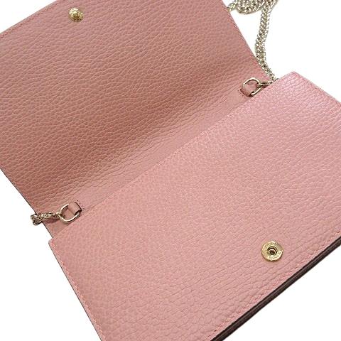 GUCCI（グッチ） インターロッキングG チェーンウォレット ピンク系
