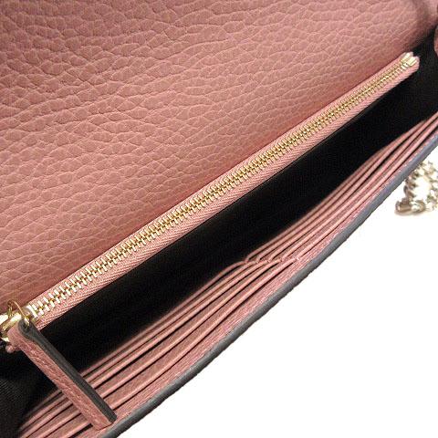 GUCCI（グッチ） インターロッキングG チェーンウォレット ピンク系