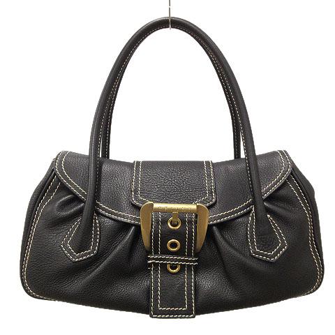 CELINE（セリーヌ） シューケットバッグ レザー 黒 ブラック 