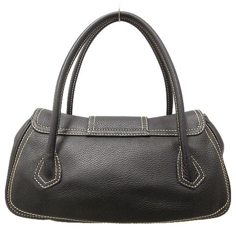 CELINE（セリーヌ） シューケットバッグ レザー 黒 ブラック 