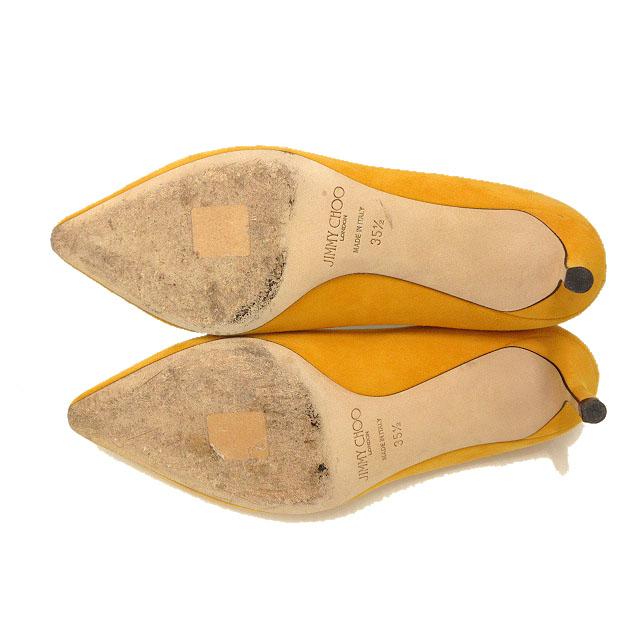 ジミーチュウ JIMMY CHOO ROMY 60 パンプス スエード 35.5 イエロー系  