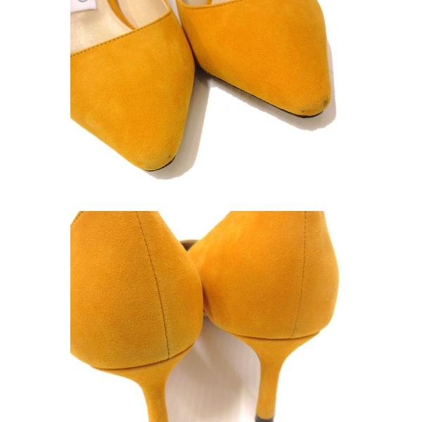 【中古】ジミーチュウ JIMMY CHOO ROMY 60 パンプス スエード 35.5 イエロー系 OCRA ポインテッドトゥ シューズ 靴 ジミーチュウ JIMMY CHOO ROMY 60 パンプス スエード 35.5 イエロー系