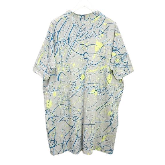 【中古】ヨーガンレール JURGEN LEHL フラー チュニック グレー 白灰 2024SS カットソー プリント コットン ラミー ヨーガンレール JURGEN LEHL フラー チュニック グレー 白灰 2024SS