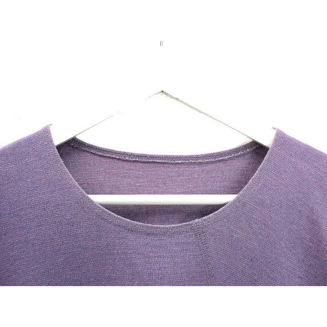 JURGEN LHEL ヨーガンレール リネン半袖ワンピース紫 ヨーガンレール JURGEN LEHL コットン リネン 度詰天竺