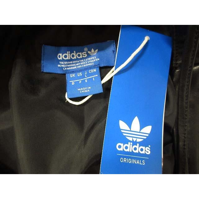 adidas クロップドレザージャケット 関税込】adidas オーバーサイズ フェイク レザージャケット