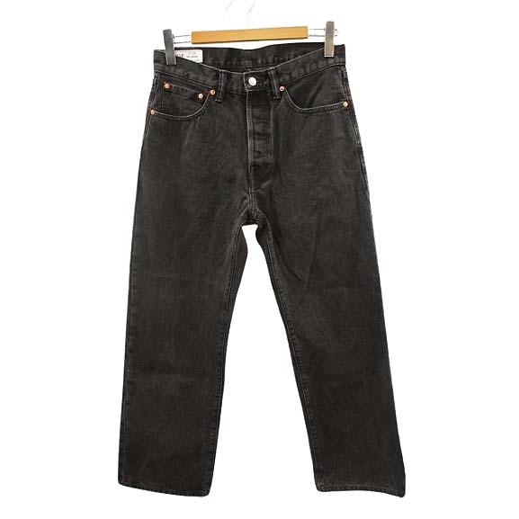 90s Old Gap レザーパンツ W33/L30ストレートフィット ブラック OLD