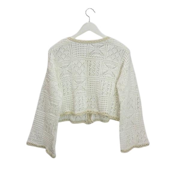 【中古】インゲボルグ INGEBORG パッチワークニットカーディガン 2025SS オフ ホワイト 白 トップス レディース インゲボルグ INGEBORG パッチワークニットカーディガン 2025SS オフ