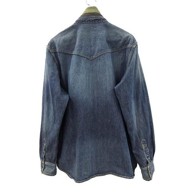 サイズ1 sacai サカイ ミリタリー ドッキング デニムシャツジャケット