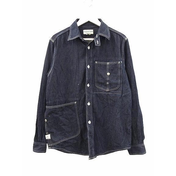 未使用品 SASSAFRAS ササフラス カバーオール L ササフラス SASSAFRAS グリーンフィンガーハーフ 8oz デニムシャツ