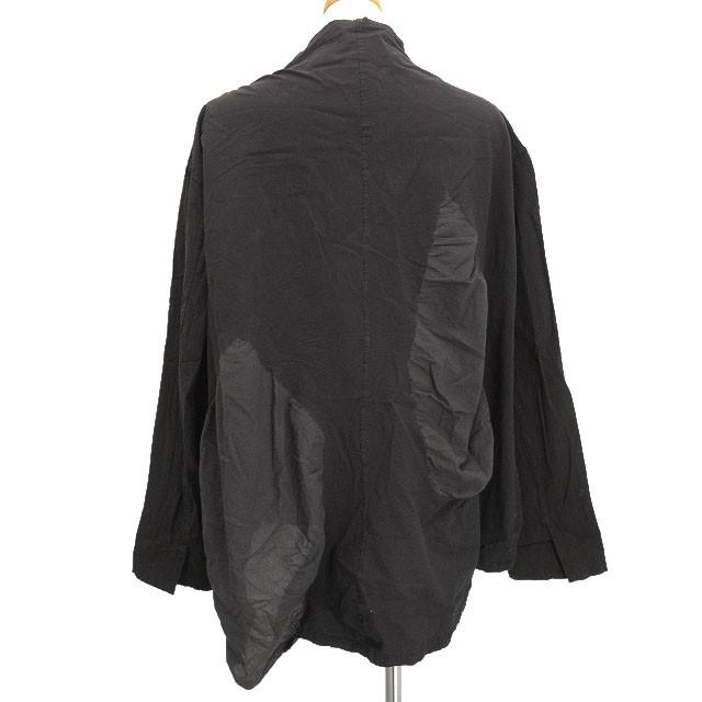 美品✨️ 芽風 センソユニコ ロングカーディガン 羽織り 変形 ゆったり 黒 センソユニコ 芽風 カーディガン 羽織り 変形 ブラック 黒 38 綿