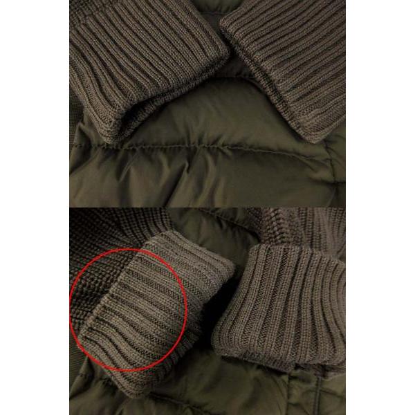 Moncler モンクレール　ニットとダウンのコンビカーディガン　カーキ MONCLER（モンクレール） MONCLER CARDIGAN TRICOT カーディガン