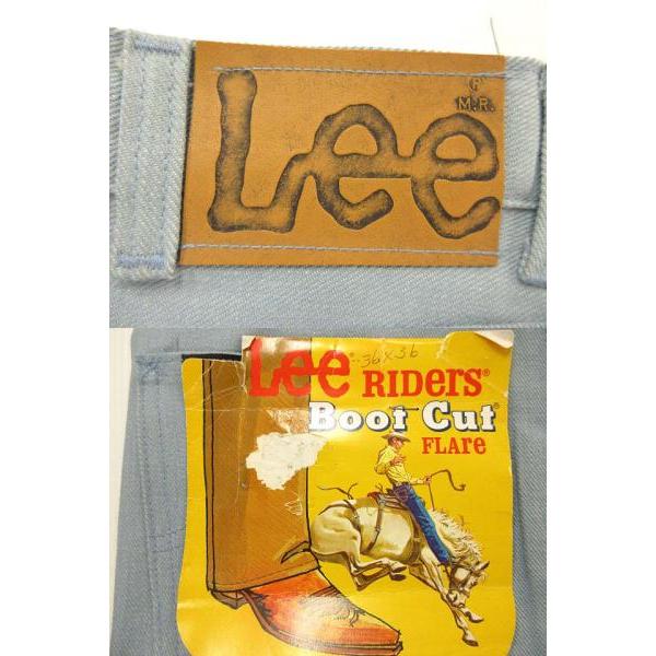【中古】未使用品 リー LEE 80s ブーツカット フレアパンツ RIDERS Boot Cut FLAre USA製 42TALON サックスブルー Lee（リー） 未使用品 LEE 80s ブーツカット フレアパンツ RIDERS Boot