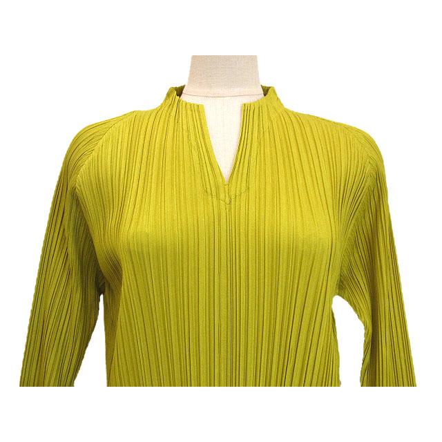 PLEATS PLEASE チュニックワンピース ２ イッセイミヤケ プリーツプリーズ PLEATS PLEASE ワンピース チュニック 2 イエロー系