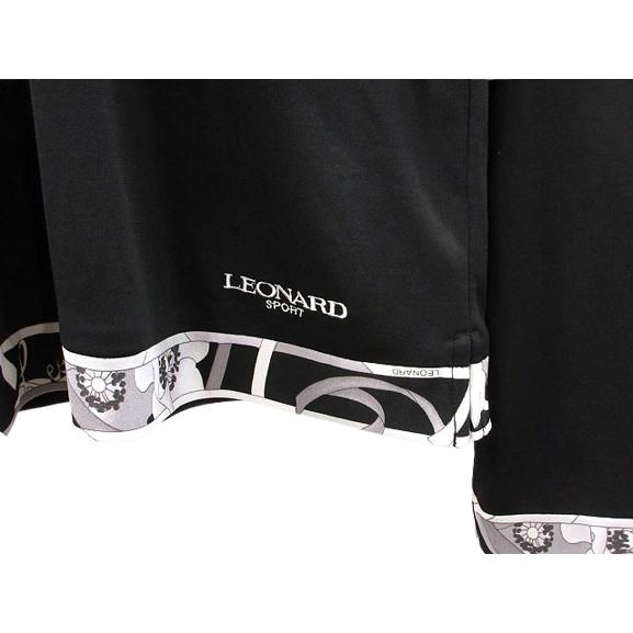 レオナールスポーツ LEONARD SPORT カットソー 七分袖 40 ブラック 黒