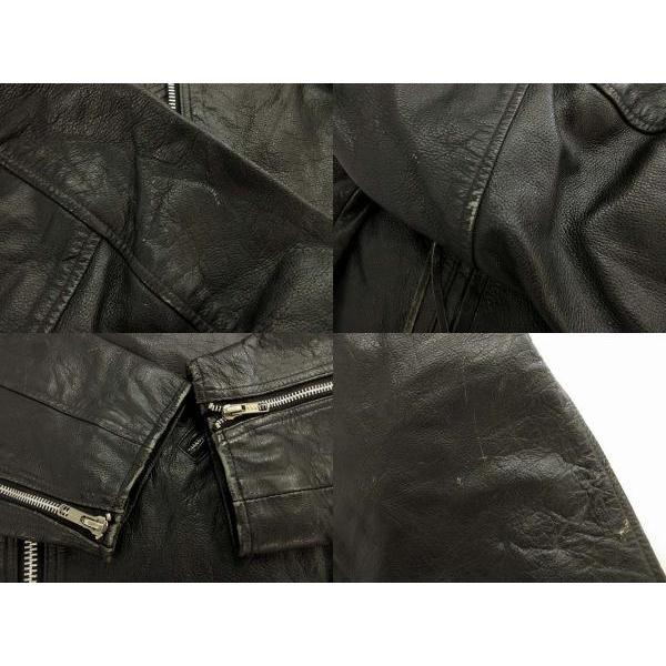 【中古】タウンクラフト TOWNCRAFT 90s レザー ダブル ライダースジャケット ブラック XL メンズ タウンクラフト TOWNCRAFT 90s レザー ダブル ライダースジャケット