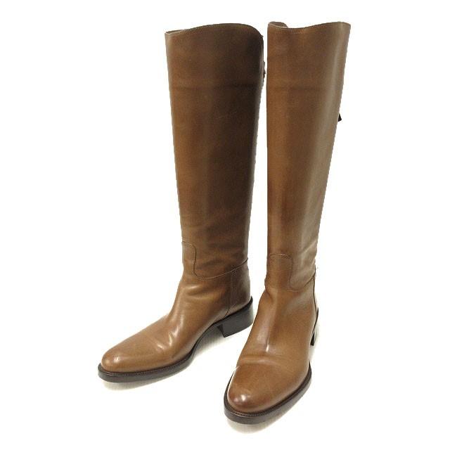 サルトル SARTORE バックベルト ロング ブーツ 36.5 ブラウン系