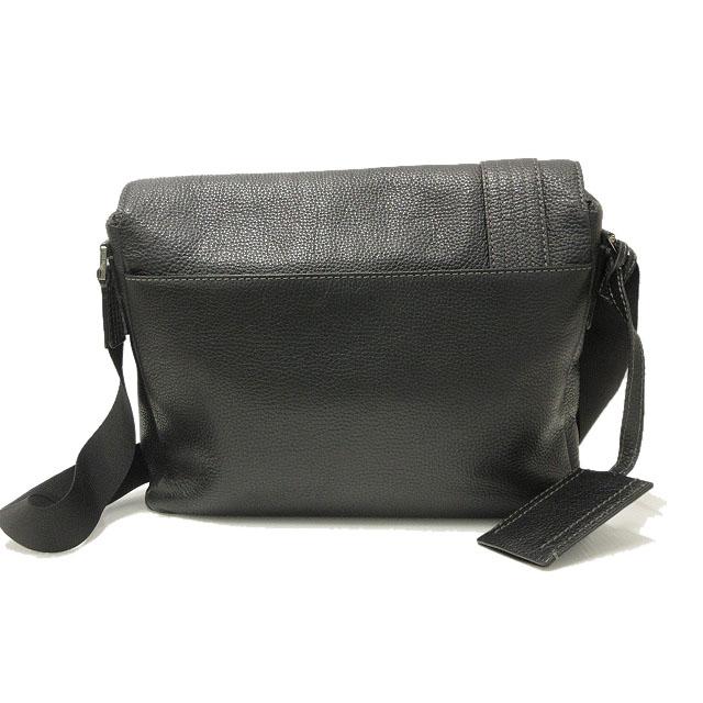 エステーデュポン S.T.DUPONT レザー フラップ ショルダー バッグ 