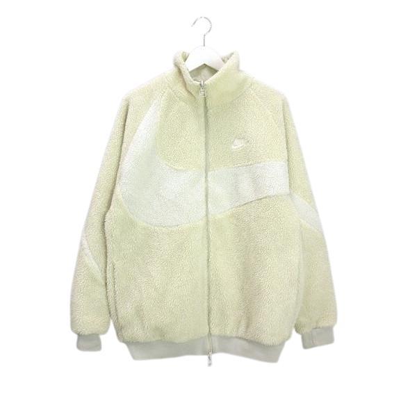 Nike アイボリー フリース ダウンジャケット　Ｌサイズ NIKE（ナイキ） ボア フリース リバーシブル ジャケット ブルゾン L