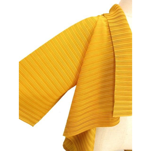 【中古】プリーツプリーズ PLEATS PLEASE カーディガン 羽織り イエロー系 トップス イッセイミヤケ ISSEY MIYAKE プリーツプリーズ PLEATS PLEASE カーディガン 羽織り イエロー系