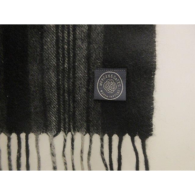 MORGAN&OATES フリンジマフラー ストライプ カシミヤ スコットランド製