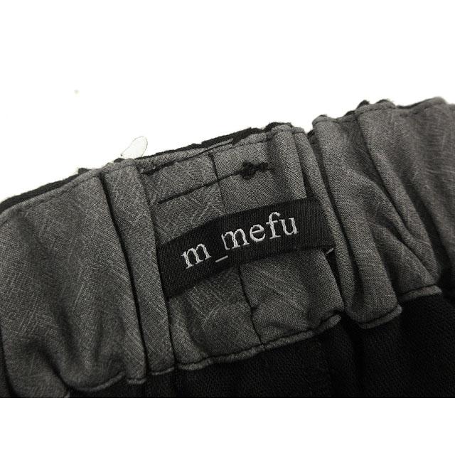 センソユニコ m_mefu テーパード パンツ 40 ブラック 黒 ポケット