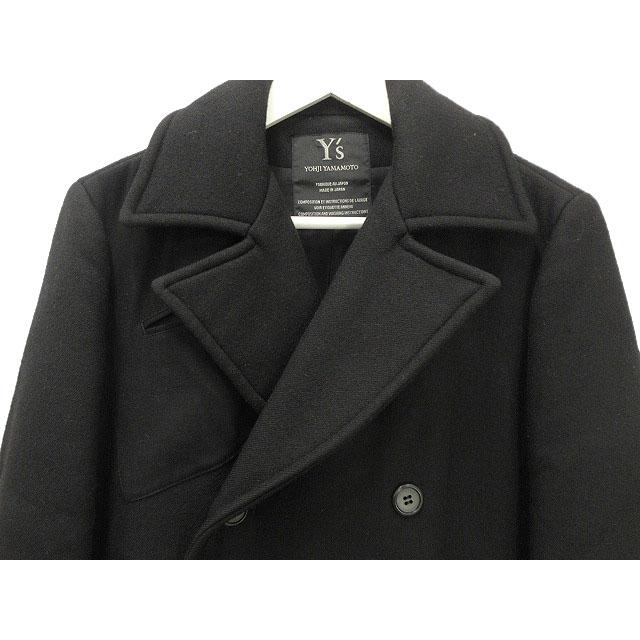 ワイズ　Ｙ's　ロングコート　ウールコート　黒　サイズL Y's ロングコート メンズ SIZE 2 ワイズ – Rehello by BOOKOFF