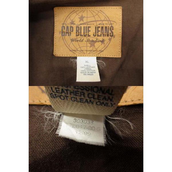 GAP（ギャップ） GAP BLUE JEANS レザー トラッカージャケット XL