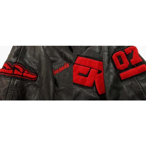 ゲーム スポーツウェア GAME SPORTSWEAR レザー スタジャン USA製 L