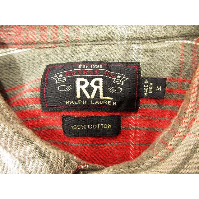 ダブルアールエル RRL ヘビーコットン ネルシャツ チェック柄 長袖