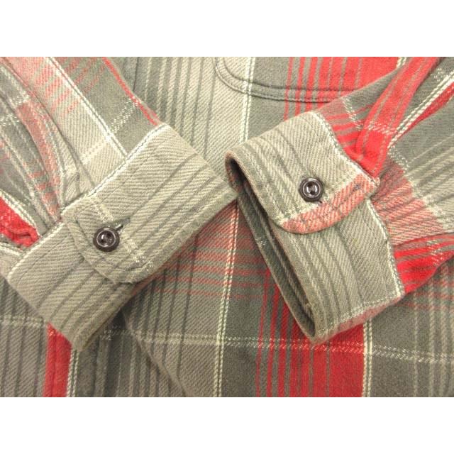 【中古】ダブルアールエル RRL ヘビーコットン ネルシャツ チェック柄 長袖 グレー レッド M メンズ ダブルアールエル RRL ヘビーコットン ネルシャツ チェック柄 長袖