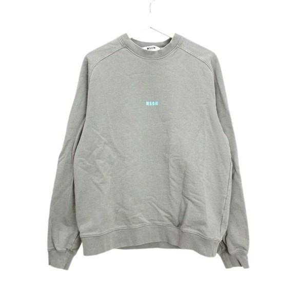 エムエスジーエム MSGM スウェット プルオーバー L グレー ロゴ