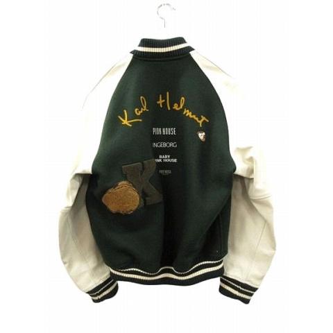 カールヘルム Karl Helmut スタジャン アワードジャケット 袖レザー